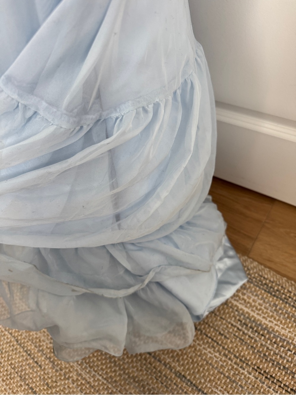 Mac Duggal Ethereal Light Blue Ruffled Tulle Gown - Picture 16 of 16